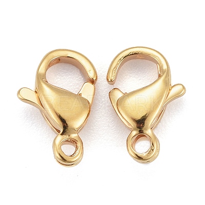 Ion Plating(IP) 304 Stainless Steel Lobster Claw Clasps LS-STAS-H352-01B-G-01-1