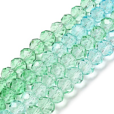 Transparent Painted Glass Beads Strands DGLA-A034-T6mm-A16-1
