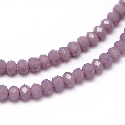 Faceted Rondelle Glass Beads Strands GLAA-M028-2mm-A02-1
