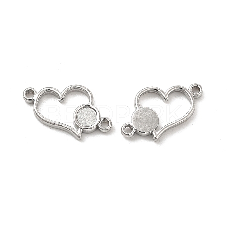 Non-Tarnish 304 Stainless Steel Cabochon Connector Settings STAS-B032-11P-1