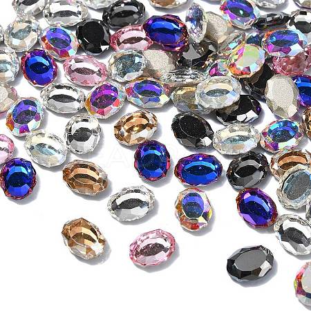 Flat Back K9 Glass Rhinestone Cabochons MRMJ-YW0001-064B-1