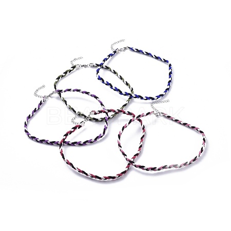 (Jewelry Parties Factory Sale)Faux Suede Cord Braided Necklaces NJEW-JN02505-1