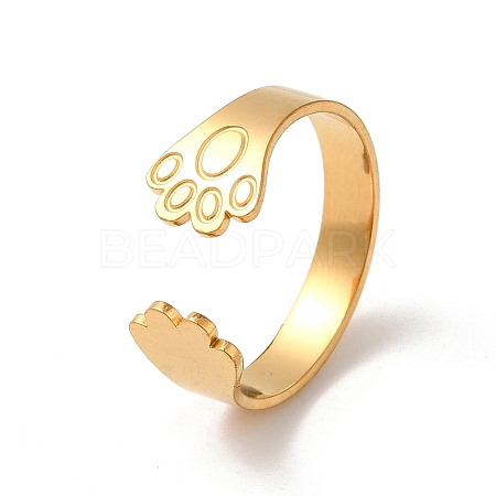 304 Stainless Steel Open Cuff Rings for Women RJEW-G291-04G-1