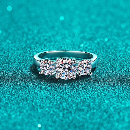 Rhodium Plated 925 Sterling Silver Pave 7A Cubic Zirconia Finger Rings WG3C802-25-1