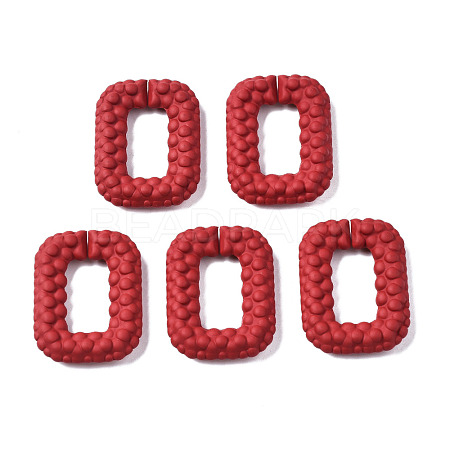 Spray Painted CCB Plastic Linking Rings CCB-Q091-009E-1