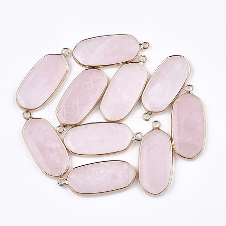 Natural Rose Quartz Pendants X-G-T112-23I-1