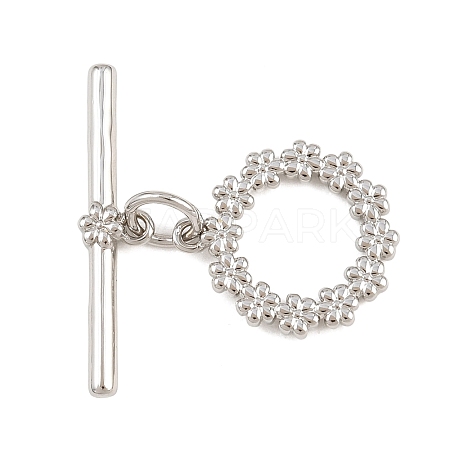 Brass Toggle Clasps KK-G548-34B-P-1