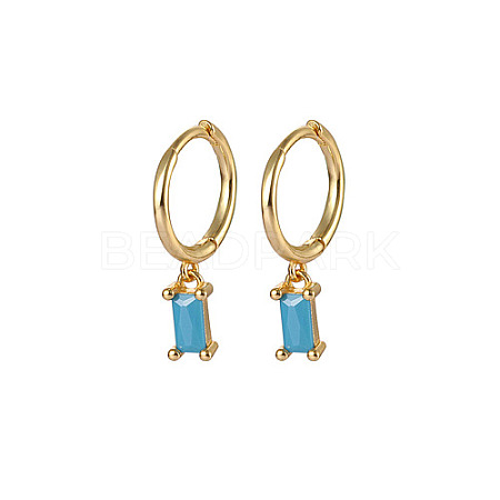 Real 18K Gold Plated 925 Sterling Silver Dangle Hoop Earrings for Women SY2365-11-1