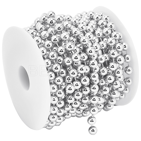 ABS Plastic Imitation Pearl Bead Chain KY-WH20006-09B-1
