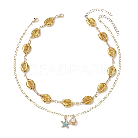Plastic Beaded Necklaces NJEW-JN04833-1