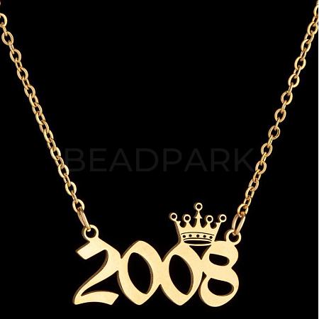 Crown Birth Year 201 Stainless Steel Pendant Necklaces for Women FS-WG4E8F2-29-1