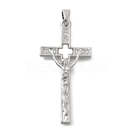 Brass Micro Pave Cubic Zirconia Pendants KK-P336-33P-1