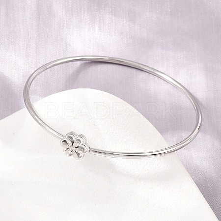 304 Stainless Steel Bangles for Women BJEW-N040-01D-P-1