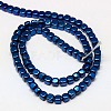 Electroplate Non-magnetic Synthetic Hematite Beads Strands G-J172-3x3mm-M-3