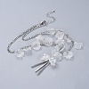 Petal Acrylic Beads Pendant Necklaces NJEW-JN02415-1