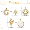 10Pcs 5 Style Brass Pendants KK-SZ0005-20-2