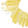 Natural Dyed Quartz Pointed Beads Strands G-G791-15-4