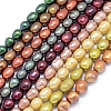 Dyed Natural Cultured Freshwater Pearl Beads Strands PEAR-L021-08-01-1