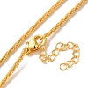 Rack Plating Brass Wheat Chain Necklaces NJEW-M217-01G-2