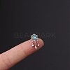 Brass Micro Pave Cubic Zirconia Cartilage Earrings WGF347E-06-1