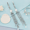 20Pcs 925 Sterling Silver Heart Chain Extender Drops STER-DC0001-41-5