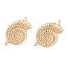Ocean Style Brass Stud Earring Findings LS-KK-N256-09A-G-1