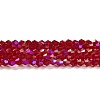 Transparent Electroplate Glass Beads Strands GLAA-F029-3mm-D27-1
