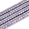 AB Color Plated Opaque Glass Beads Strands LS-GLAA-T026-3x6mm-P15-1