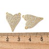 Brass Micro Pave Clear Cubic Zirconia Pendants KK-Q031-44G-04-3