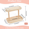 2-Tier Oval Wood Display Racks ODIS-WH0025-127B-2