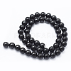 Natural Black Onyx Beads Strands G-E469-08-8mm-2