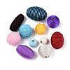 Handmade Waxed Cord Covered Beads M-CR001Y-2