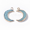 Druzy Resin Pendants X-RESI-S383-009-A02-2