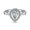 925 Sterling Silver Micro Pave Cubic Zirconia Finger Rings FS-WGBB1F3-03-1