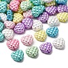 Pearlized Opaque Acrylic Waffle Beads X-OACR-G052-06-1
