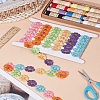 5 Yards 5 Petals Flower Polyester Lace Trims OCOR-LP0004-33-1