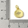 Brass Micro Pave Cubic Zirconia Charms KK-M283-19C-02-3