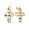 Brass Micro Pave Cubic Zirconia Pendants KK-Q068-49B-G-1