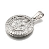 304 Stainless Steel Pendants STAS-B086-10E-P-2