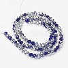 Electroplate Transparent Glass Beads Strands EGLA-A034-T6mm-M09-2