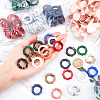   300g 10 Colors Acrylic Linking Rings OACR-PH0001-51-3