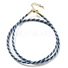 Polyester Cord Braided Necklace Makings LS-MAK-L043-03G-17-1