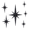 6Pcs Plastic Self Adhesive Wall Stickers DIY-WR0005-34C-1