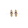 Brass Pave Cubic Zirconia Connector Charms PW-WG57330-01-1