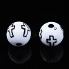 Opaque Acrylic Beads X-SACR-S273-38-A01-3
