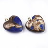 Assembled Bronzite and Lapis Lazuli Pendants G-T111-04A-2