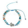 Natural Dyed White Jade Braided Bead Bracelets BJEW-JB09856-02-1