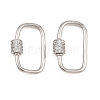 Brass Micro Pave Cubic Zirconia Screw Carabiner Lock Charms FIND-WH0518-96A-P-1