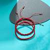 2Pcs 2 Style Nylon Braided Cord Bracelets BJEW-JB08806-8