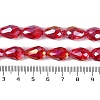 Transparent Electroplate Glass Beads Strands EGLA-N013-T10mm-B12-4